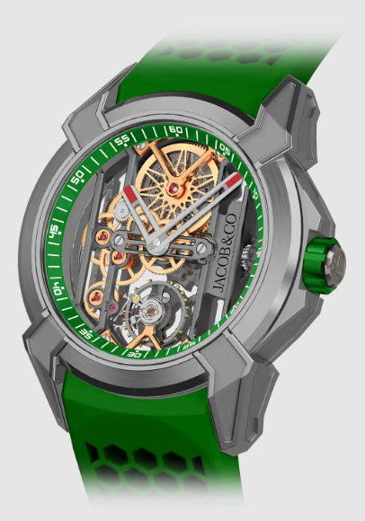 Fake Jacob & Co Epic x skeleton green EX113.20.AA.AA.A watch